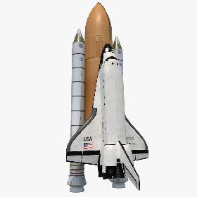 Space Shuttle With Boosters